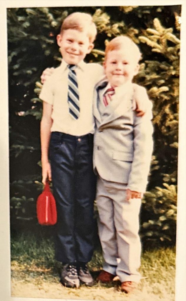 author Kurdt with younger brother Murph*.  This is an early shot at the house where Courtney* and i were raped.  