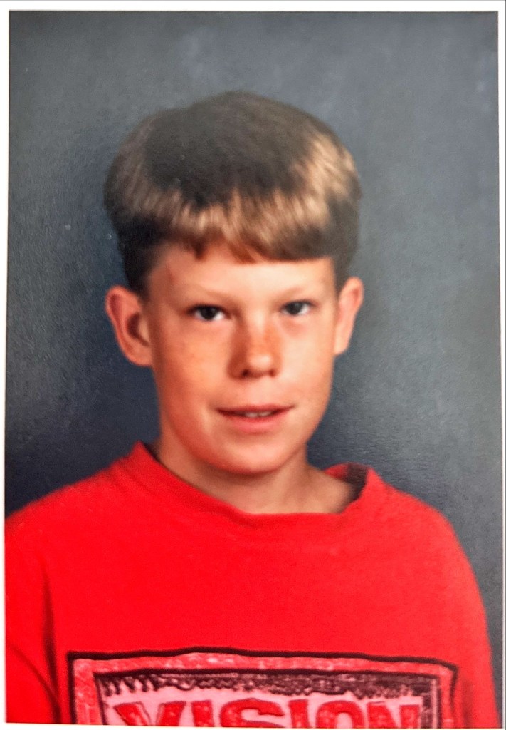 the author Joseph's* school photo from the time of the psyche ward.  