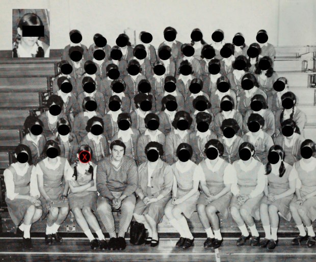 mother's class photo from the Mormon boarding school.  