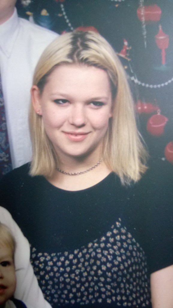 photo of Courtney* for a holiday family photo.