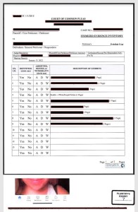 Evidence list provided by the LDS Mormon Lawyer. I don’t know how many of their exhibits were from Karen, number four lists the Reddit post.