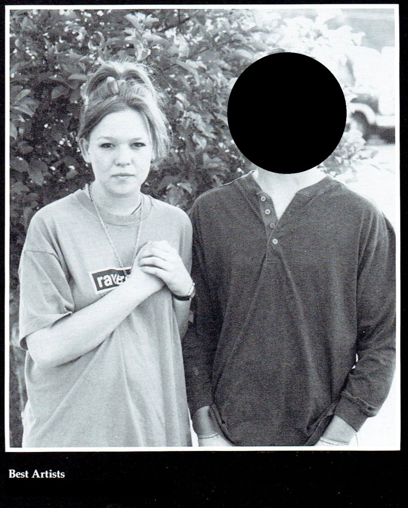 courtney in her high school yearbook. Senior Superlative: Best Artist